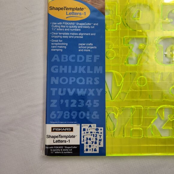 Fiskars Shape Template Plastic Yellow Letters - 1 Three Pieces - Picture 4 of 5